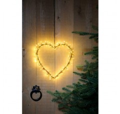 Noma Cluster Light Heart : 타이머로 연결 : 25cm : 앤티크 화이트 LED