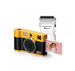 KODAK Mini Shot ERA 4PASS 2-in-1 즉석 카메라 및 포토 프린터(노란색, Mini Shot 2 ERA, 카메라 + 8매)