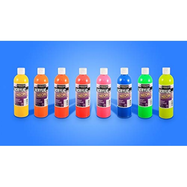 Sargent Art 16oz 네온 아크릴 페인트, 연두빛