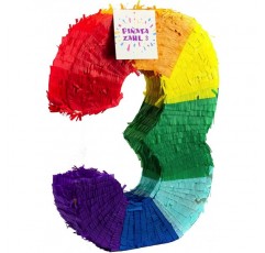 Trendario Pinata Number 30 세트 - 다색 - 채워지지 않음 - 과자 및 선물로 채우기에 이상적 - 생일 게임, 선물 아이디어, 파티, 축하, 서프라이즈 스틱 마스크용 피냐타
