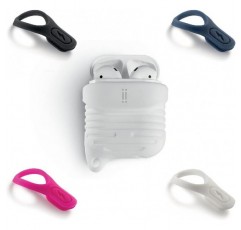 aiino - AirPods 1 & 2용 DropCase 실리콘 케이스 Apple Airpods 케이스용 스크래치 방지 충격 방지 커버 방수 - 흰색