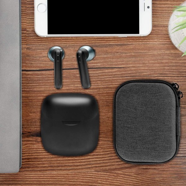JBL T220 True Wireless 인이어 헤드폰용 Geekria 케이스 헤드폰, JBL Tune 220TWS, 하드 운반 케이스, 헤드셋 케이스용 보호 가방(검은색)