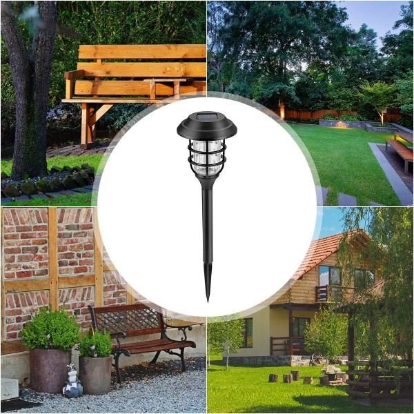 GIGALUMI 8 팩 Solar Pathway Lights Outdoor, Solar Powered Garden Lights, Patio, Lawn, Yard and Landscape용 방수 Led Path Lights-(Cold White)