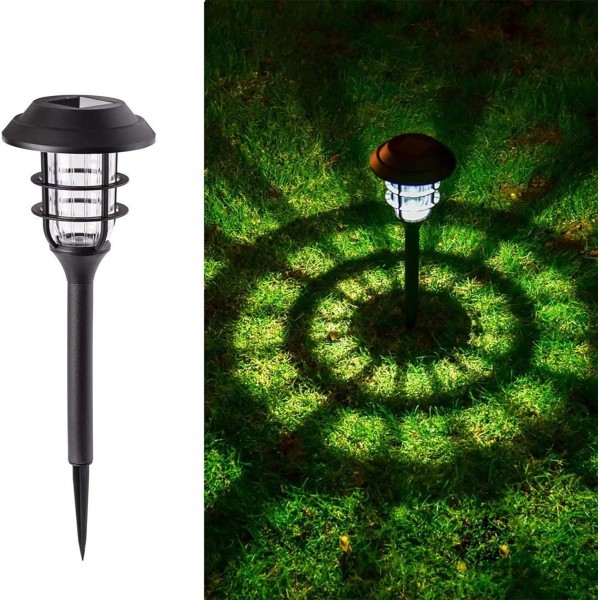 GIGALUMI 8 팩 Solar Pathway Lights Outdoor, Solar Powered Garden Lights, Patio, Lawn, Yard and Landscape용 방수 Led Path Lights-(Cold White)