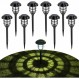 GIGALUMI 8 팩 Solar Pathway Lights Outdoor, Solar Powered Garden Lights, Patio, Lawn, Yard and Landscape용 방수 Led Path Lights-(Cold White)