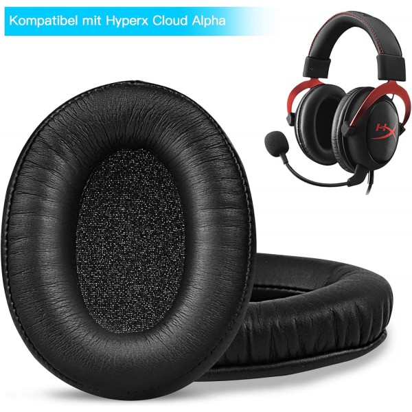 ALDOKE Hyperx Cloud Alpha Earpads Earmuffs Earpads Kingston Hyperx Cloud Alpha 헤드셋과 호환 단백질 가죽 메모리 폼 커버 Earcups Black