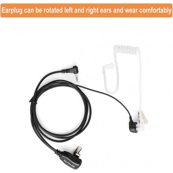 Retevis 라디오 헤드셋 워키토키 헤드폰 1 핀 2.5mm 라디오와 호환 RT45 Motorola TLKR T80 T80 Extreme T82 T82 Extreme T92 H2O T60 T61 T62 T81 Hunter T270 (5 PCS.)