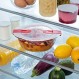 Pyrex 207PH00 Cook & Heat 원형 유리 식품 저장 용기(뚜껑 포함), 무색