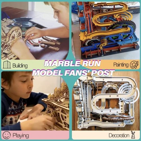 성인을 위한 ROKR 3D 퍼즐,나무 대리석 실행,12-14세 어린이를 위한 성인을 위한 3D 나무 퍼즐,나무 퍼즐 성인,성인을 위한 모델 키트,12-16세 어린이를 위한 STEM 프로젝트,