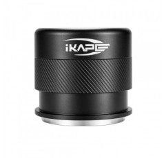 IKAPE 커피 제품, 53MM 에스프레소 탬퍼, 스프링 장착 프리미엄 바리스타 커피 보정 탬퍼, 54MM Breville 바텀리스 포터필터와 호환되는 100% 스테인레스 스틸 탬퍼(블랙)