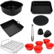 핫 에어 커터 액세서리, Cosori Princess Innsky, Ninja Tefal Uten Balter, 필립스 5.2L-7.3L 에어 프라이어 액세서리, BPA 프리 에어프라이어 액세서리와 호환되는 12개 스퀘어 에어프