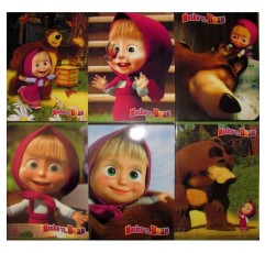 viscio Trading 166186 quadernone Rigo To Masha And Bear, 종이, 멀티 컬러, 0.1 X 20 X 32 Cm, 12 단위