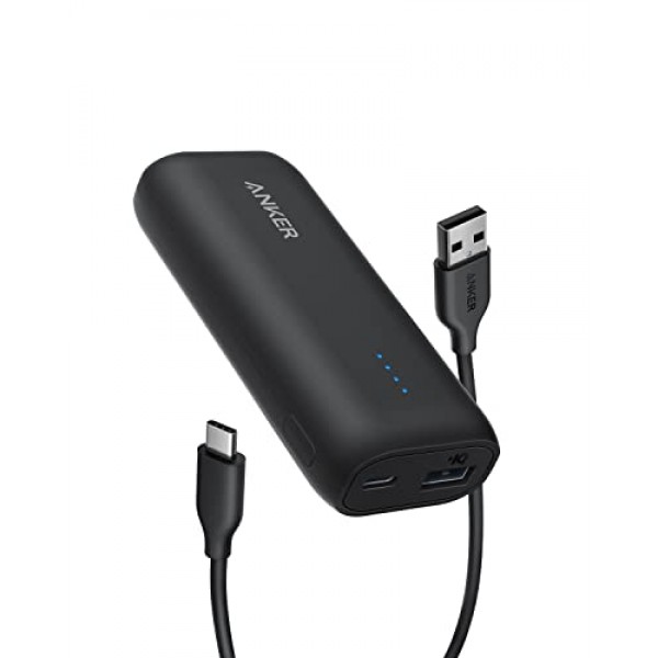 Anker 보조 배터리, 5,200mAh 휴대용 충전기, iPhone 15/15 Plus/15 Pro/15 Pro Max, iPhone 14/13 시리즈, Samsung, Google Pixel, LG 등과 호환(블랙)