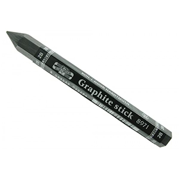 Koh-I-Noor Progresso 점보 무목 흑연 연필 2B, 1개(1팩), 회색