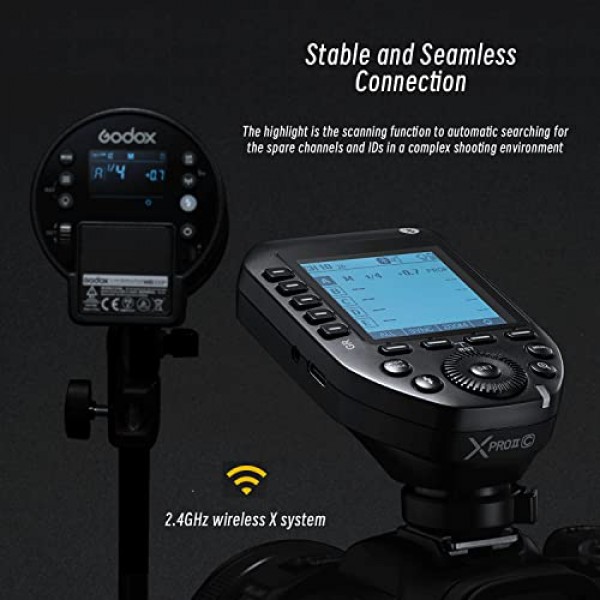 Nikon용 Godox XProII-N XProII N TTL 무선 플래시 트리거, 1/8000s HSS 지원, TTL 자동 플래시, 수동 플래시, TCM 변환 기능, 5개의 섬세한 그룹 버튼, 대형 LCD 디스플레이, 스마트 앱 