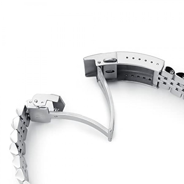 MiLTAT SRPK29 SRPK31 SRPK33 세이코 5 스포츠용 시계 밴드 38mm, 20mm JUB 메탈 팔찌