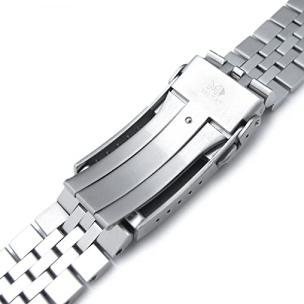 MiLTAT SRPK29 SRPK31 SRPK33 세이코 5 스포츠용 시계 밴드 38mm, 20mm JUB 메탈 팔찌