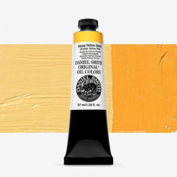 다니엘 스미스 오리지널 오일 컬러 페인트, 37ml 튜브, 한사 옐로우 딥, 284300031, 1.25 fl oz
