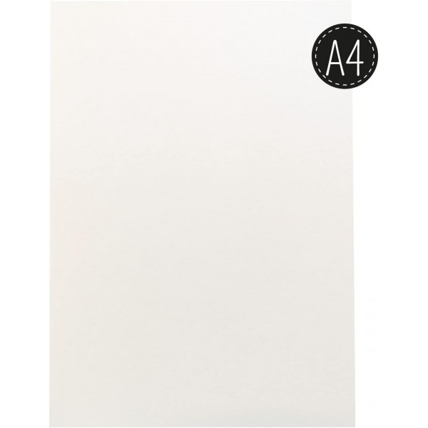 Vaessen Creative 2911-3003 플로렌스 수채화 용지 A4 아이보리 화이트, 200g/m² 매끄러운 용지로 제작, 수채화, 핸드 레터링 및 브러시 레터링용 100매, A4 100매 팩