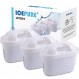 ICEPURE 1001122 교체용 브리타 맥스트라+ 투수 정수 필터, 정화용 7단계 여과 시스템, 3개 팩