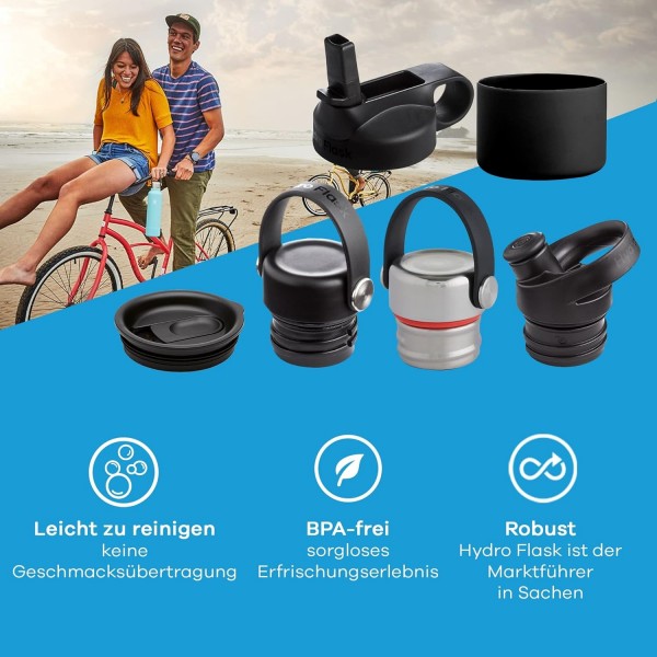 HYDRO FLASK - 실리콘 열 슬리브 플렉스 부츠 - 음료수 병용 보호 커버 - BPA 및 무공해 보틀 슬리브 - 946/1183ml 사이즈의 보틀용 미끄럼 방지 단열 슬리브 - 미디엄 - 수박 수