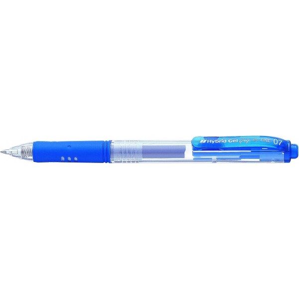 Pentel K157-C Hybrid Gel Grip 수성펜 0.7 mm필기촉 0.35 mm선폭 12개 블루
