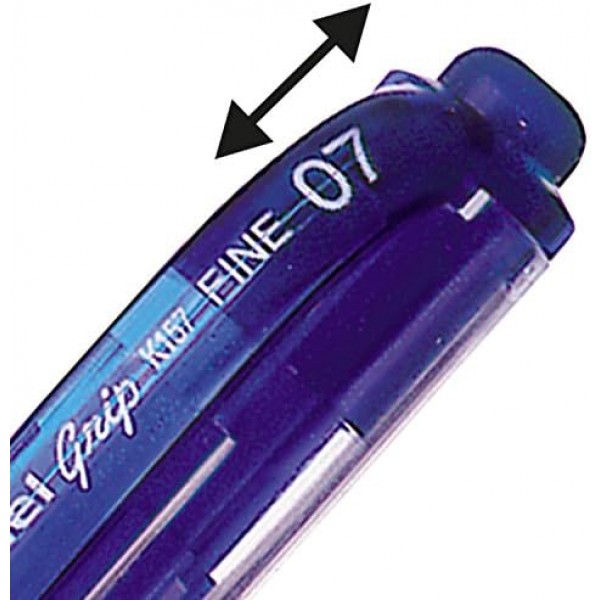 Pentel K157-C Hybrid Gel Grip 수성펜 0.7 mm필기촉 0.35 mm선폭 12개 블루