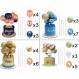 SDFAA 4 세트 생일 케이크 장식 풍선, 풍선 케이크 토퍼 세트, 케이크 풍선 장식, 케이크 색종이 풍선, 생일 색종이 미니 케이크 라텍스 풍선 토퍼, 생일 (4 스타일)