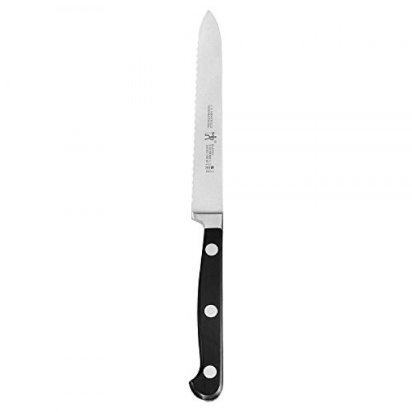HENCKELS CLASSIC 3개 스타터 나이프 세트 및 HENCKELS 클래식 Razor-Sharp 5인치 토마토 나이프, 100년 이상의 숙련된 기술로 탄생한 독일 기술, 야채 나이프