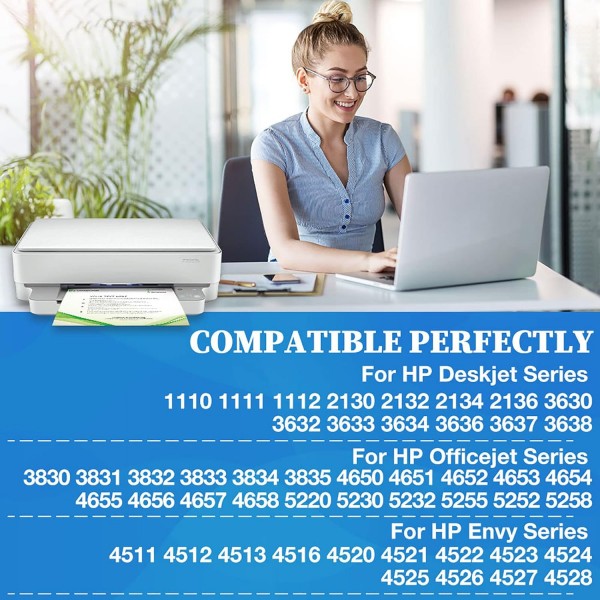(BlackColor 재생산 교체 HP 302 XL 302XL 잉크 카트리지 HP Envy 4520 4527 4523 4524 DeskJet 1110 3630 2130 3636 2132 3632 5 3637 2331 3 Officejet 383