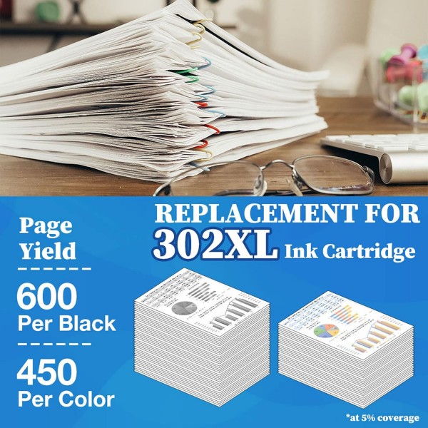 (BlackColor 재생산 교체 HP 302 XL 302XL 잉크 카트리지 HP Envy 4520 4527 4523 4524 DeskJet 1110 3630 2130 3636 2132 3632 5 3637 2331 3 Officejet 383