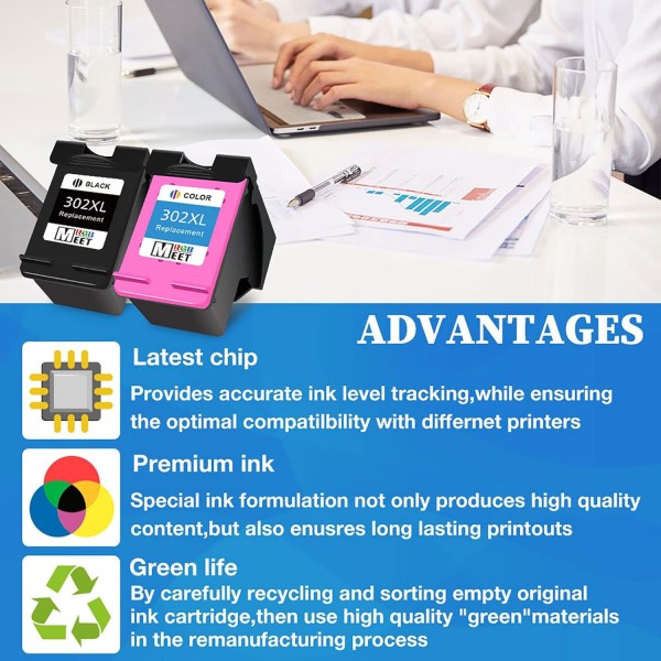 (BlackColor 재생산 교체 HP 302 XL 302XL 잉크 카트리지 HP Envy 4520 4527 4523 4524 DeskJet 1110 3630 2130 3636 2132 3632 5 3637 2331 3 Officejet 383