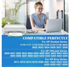 (BlackColor 재생산 교체 HP 302 XL 302XL 잉크 카트리지 HP Envy 4520 4527 4523 4524 DeskJet 1110 3630 2130 3636 2132 3632 5 3637 2331 3 Officejet 383