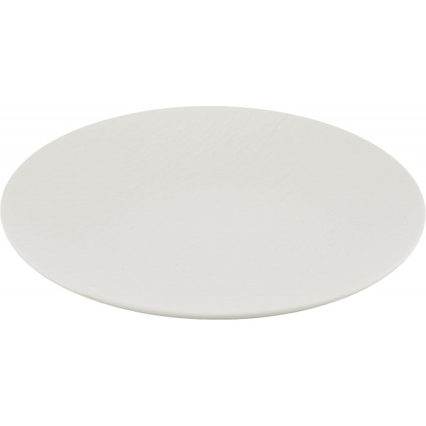 Villeroy & Boch 10-4240-2630 Manufacture Rock Blanc Plate, 25cm, Premium Porcelain, White Blanc Gourmet Plate Coupe