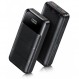 보조 배터리 휴대용 충전기 - 32000mAh 보조 배터리 출력 5V3A 고속 충전기 스마트폰 및 모든 USB 장치와 호환되는 LED 디스플레이가 내장된 휴대용 충전기(검은색)