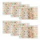 Artoid 모드 토끼 토끼 꽃 꽃 버팔로 격자 무늬 부활절 Placemats 파티 주방 식사 장식을위한 6, 12x18 인치 봄 테이블 매트 세트