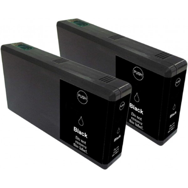 Tito-Express ProSerie 카트리지 2개 세트 Epson T7901-T7904 79 XL, 50ml Black XXL 내용물 WF-3800 WF-4800 WF-3820 DWF WF-3825 DWF WF-4820 DWF WF-4050 DTWf 블랙 팩 2개 중