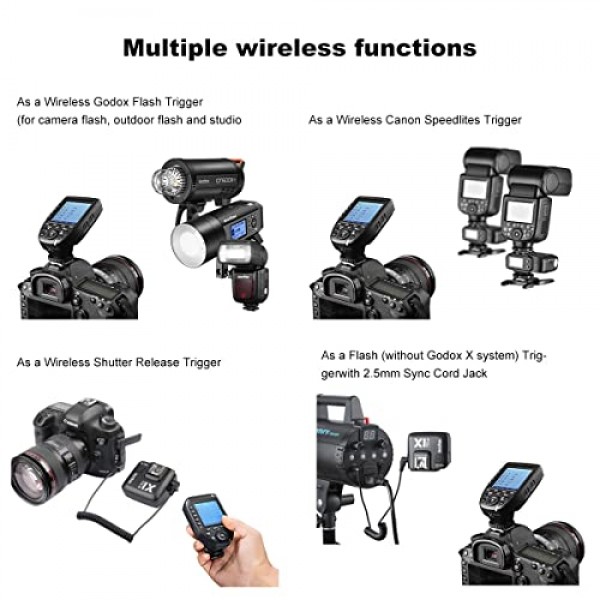 Godox XPro-S TTL 2.4G 고속 동기화 무선 플래시 트리거 송신기 Sony 카메라, 1/8000s, 11가지 사용자 정의 기능, 16개 그룹 및 32개 채널, 2.4G 무선 X 시스템과 호환 가능