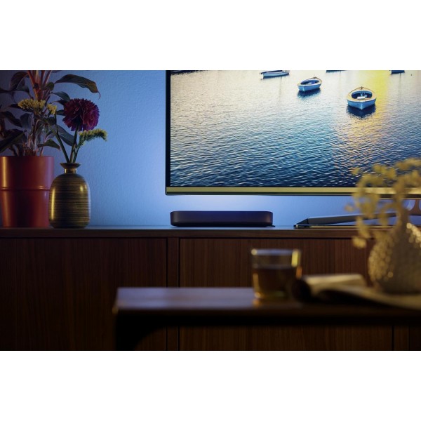 Philips Hue 디머 스위치 | Philips Hue 시스템용 액세서리 | 설치 없이 무선 디밍 + Philips Hue White 및 Color Ambiance Play Lightbar 2팩, 블랙