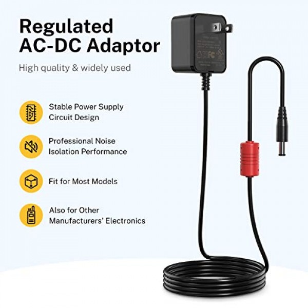 Donner DPA-100 기타 페달 전원 공급 장치 어댑터 9V DC 1A 팁 효과 페달 용 네거티브 5 웨이 데이지 체인 케이블