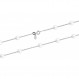 LeCalla Links Sterling Silver 이탈리아어 모조 진주 스테이션 체인 목걸이 십대 및 여성용 16, 18, 20, 24 인치 18.0 인치