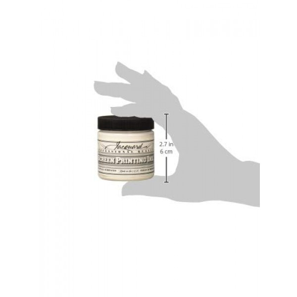 Jacquard Professional 스크린 인쇄 잉크, 수용성, 4온스 병, 흰색 (118)