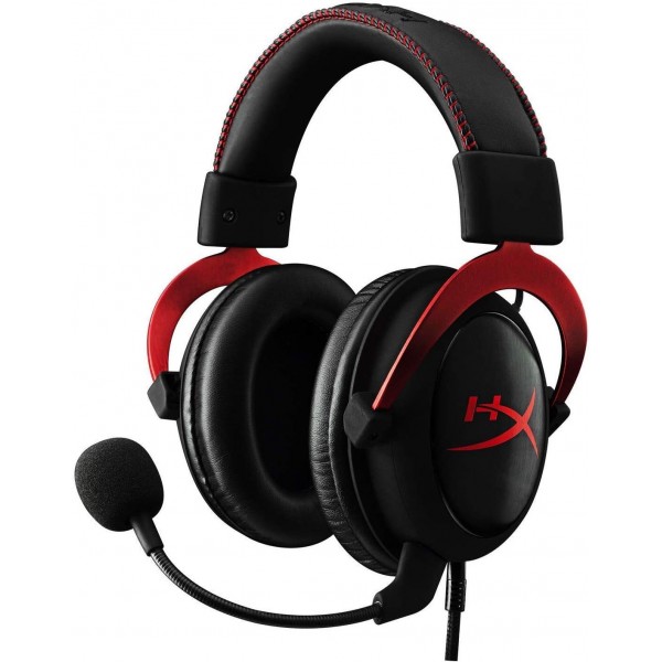 HyperX KHX-HSCP-RD Cloud II - 게임용 헤드폰(PC/PS4/Mac용) 빨간색 및 Speedlink EXCEDO 게임용 헤드셋 스탠드 - 헤드폰 및 헤드셋용 스탠드 - 미끄럼 방지 밑면 및 실리콘 패드, 검정