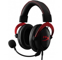 HyperX KHX-HSCP-RD Cloud II - 게임용 헤드폰(PC/PS4/Mac용) 빨간색 및 Speedlink EXCEDO 게임용 헤드셋 스탠드 - 헤드폰 및 헤드셋용 스탠드 - 미끄럼 방지 밑면 및 실리콘 패드, 검정