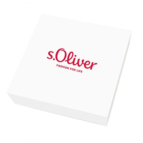 s.Oliver 목걸이 펜던트 925 스털링 실버 여성용 목걸이, 지르코니아 신디사이저 포함, 40 + 5 cm, 실버, 하트, 주얼리 선물 상자에 들어 있음, 2017258