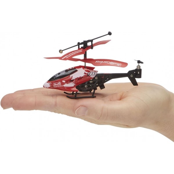 Revell Control Mini Helicopter Toxi I 5.5cm 높이 I 3개의 제어 채널이 있는 IR 원격 제어 I 동축 로터 시스템과 전자 자이로로 인한 쉬운 비행 특성 I 강력한 전기 모터