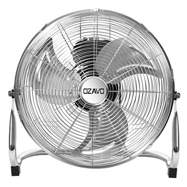 OZAVO 플로어 팬 3가지 속도의 금속 바람 기계 파워 플로어 팬 테이블 팬 직경 30/40/45 cm 공기 냉각기 조절 가능한 기울기 각도 45/80/100 W
