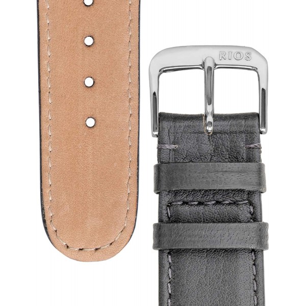 Rios 1931 ARIZONA 스톤 그레이 14mm S 골드 버클의 정품 새들 가죽 퀵 릴리스 시계 스트랩