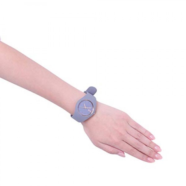 Ice-Watch 015336 ICE Glam 여성용 손목시계, 실리콘 스트랩 미디엄 라즈베리 컬러