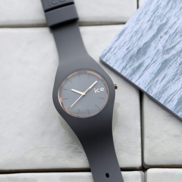 Ice-Watch 015336 ICE Glam 여성용 손목시계, 실리콘 스트랩 미디엄 라즈베리 컬러